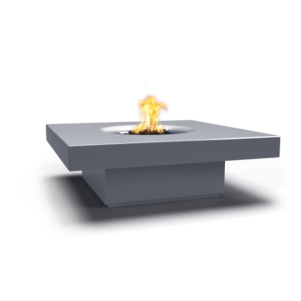 The Outdoor Plus 48 Square Balboa Fire Table - GFRC Concrete - Gray - Match Lit - Liquid Propane OPT-BAL48-GRY-LP - main